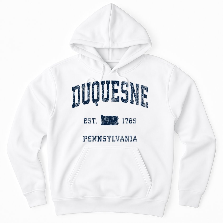 Duquesne Pennsylvania Pa Vintage Athletic Sports Design Hoodie