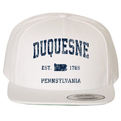 Duquesne Pennsylvania Pa Vintage Athletic Sports Design Wool Snapback Cap