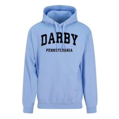 Darby Pennsylvania Pa Vintage Athletic Sports Design Unisex Surf Hoodie