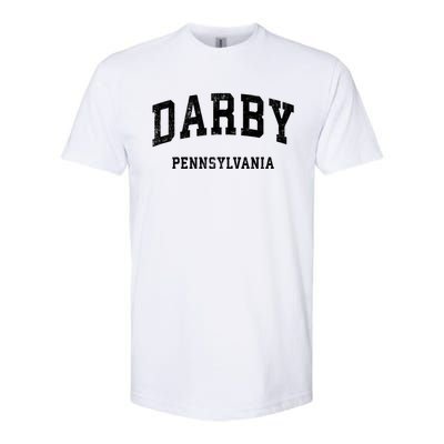 Darby Pennsylvania Pa Vintage Athletic Sports Design Softstyle® CVC T-Shirt