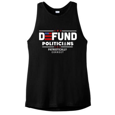 Defund Politicians Patriotically Correct Ladies PosiCharge Tri-Blend Wicking Tank