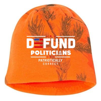 Defund Politicians Patriotically Correct Kati - Camo Knit Beanie