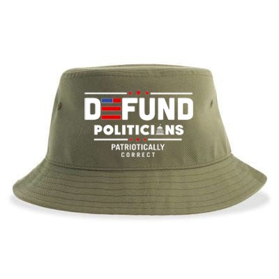 Defund Politicians Patriotically Correct Sustainable Bucket Hat