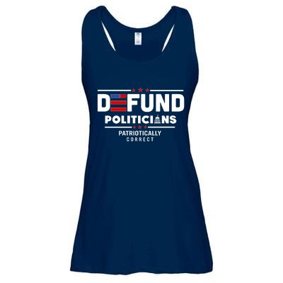 Defund Politicians Patriotically Correct Ladies Essential Flowy Tank