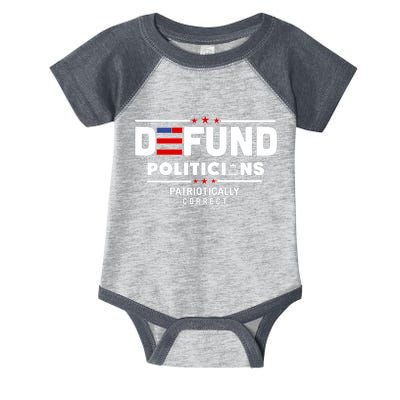 Defund Politicians Patriotically Correct Infant Baby Jersey Bodysuit