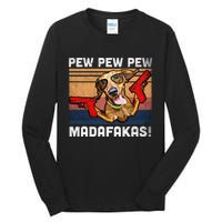 Dachshund Pew Pew Madafakas Vintage Weiner Dog Pew Tall Long Sleeve T-Shirt