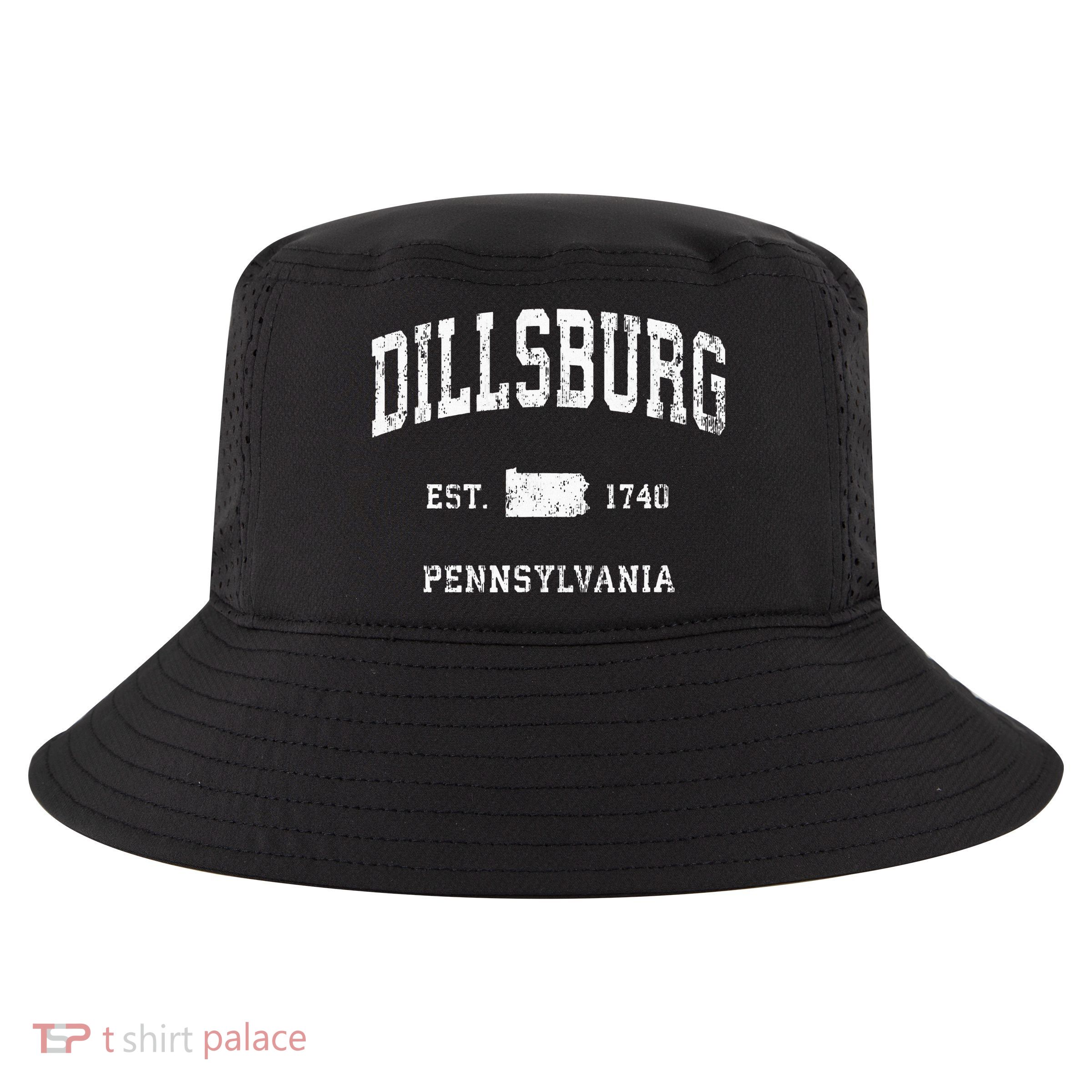 Dillsburg Pennsylvania Pa Vintage Athletic Sports Design Cool Comfort Performance Bucket Hat