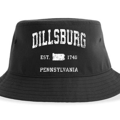 Dillsburg Pennsylvania Pa Vintage Athletic Sports Design Sustainable Bucket Hat