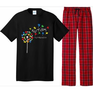 Dandelion Puzzle Piece Cool Autism Awareness Gift Pajama Set