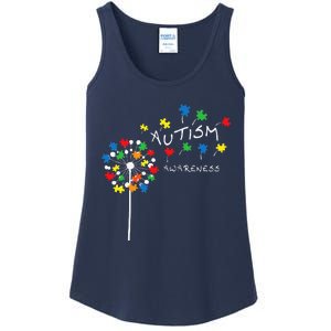 Dandelion Puzzle Piece Cool Autism Awareness Gift Ladies Essential Tank