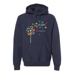 Dandelion Puzzle Piece Cool Autism Awareness Gift Premium Hoodie