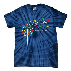 Dandelion Puzzle Piece Cool Autism Awareness Gift Tie-Dye T-Shirt