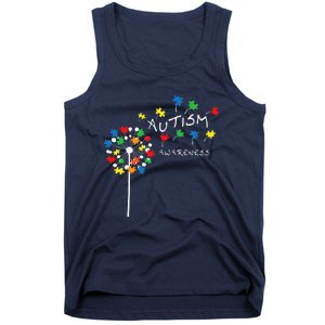 Dandelion Puzzle Piece Cool Autism Awareness Gift Tank Top