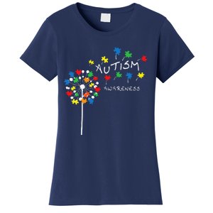 Dandelion Puzzle Piece Cool Autism Awareness Gift Women's T-Shirt