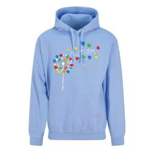 Dandelion Puzzle Piece Cool Autism Awareness Gift Unisex Surf Hoodie