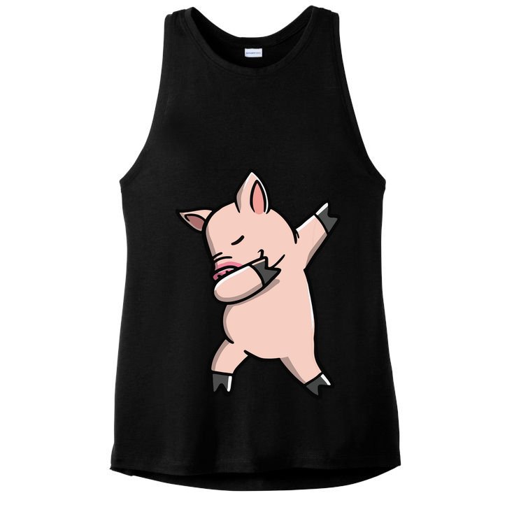 Dabbing Piggy Piglet Costume Ladies PosiCharge Tri-Blend Wicking Tank