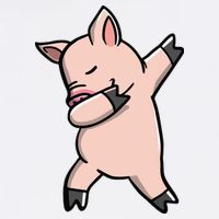 Dabbing Piggy Piglet Costume Apron