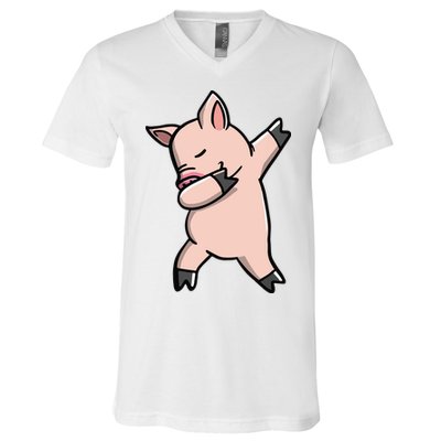 Dabbing Piggy Piglet Costume V-Neck T-Shirt