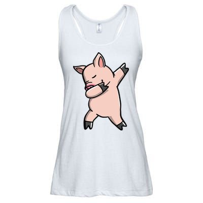 Dabbing Piggy Piglet Costume Ladies Essential Flowy Tank