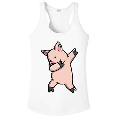Dabbing Piggy Piglet Costume Ladies PosiCharge Competitor Racerback Tank