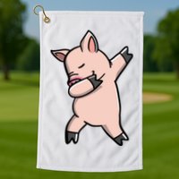 Dabbing Piggy Piglet Costume Golf Towel