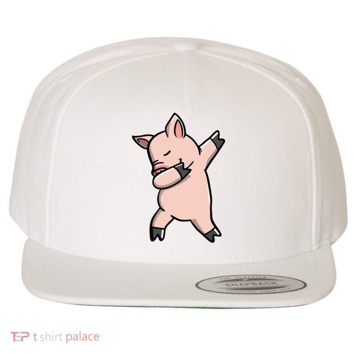 Dabbing Piggy Piglet Costume Wool Snapback Cap