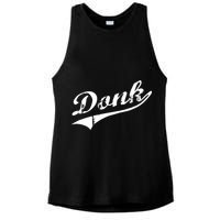 Donk Poker Player Retro Distressed Style Ladies PosiCharge Tri-Blend Wicking Tank
