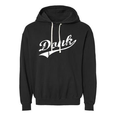 Donk Poker Player Retro Distressed Style Garment-Dyed Fleece Hoodie