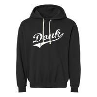 Donk Poker Player Retro Distressed Style Garment-Dyed Fleece Hoodie