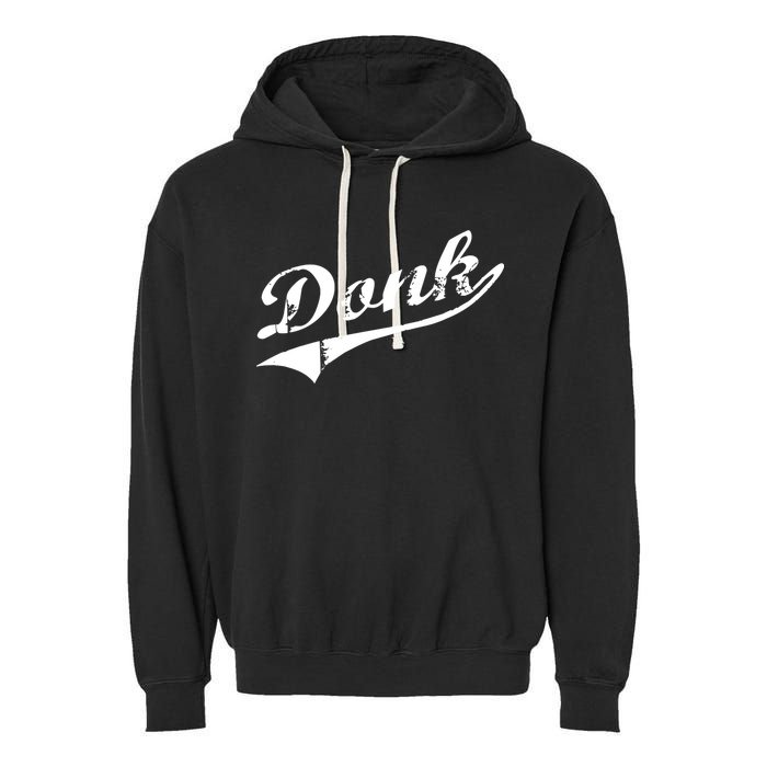 Donk Poker Player Retro Distressed Style Garment-Dyed Fleece Hoodie