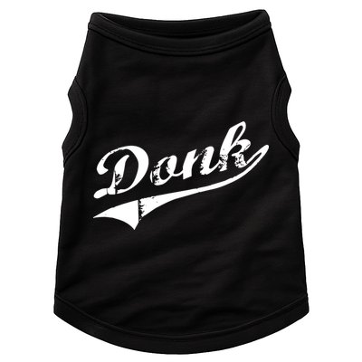 Donk Poker Player Retro Distressed Style Doggie Tank