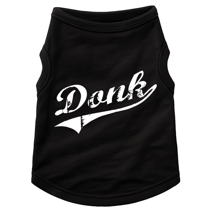 Donk Poker Player Retro Distressed Style Doggie Tank