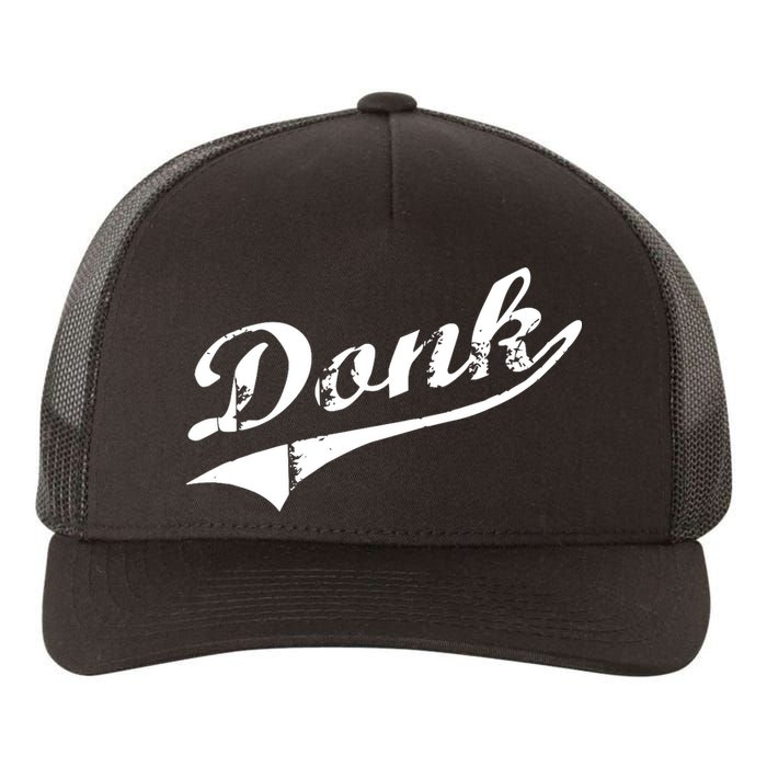 Donk Poker Player Retro Distressed Style Yupoong Adult 5-Panel Trucker Hat