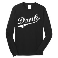Donk Poker Player Retro Distressed Style Long Sleeve Shirt