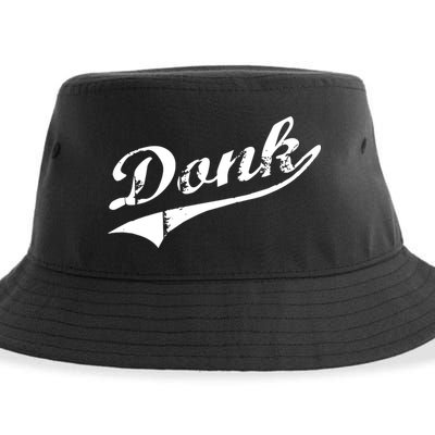 Donk Poker Player Retro Distressed Style Sustainable Bucket Hat