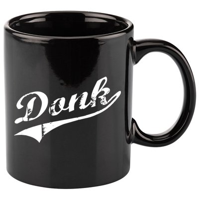 Donk Poker Player Retro Distressed Style 11oz C Handle Ceramic Mug