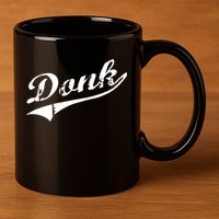 Donk Poker Player Retro Distressed Style 11oz C Handle Ceramic Mug
