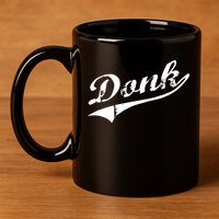 Donk Poker Player Retro Distressed Style 11oz C Handle Ceramic Mug
