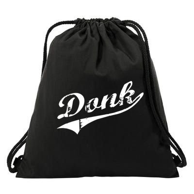 Donk Poker Player Retro Distressed Style Drawstring Bag