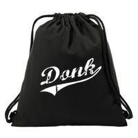 Donk Poker Player Retro Distressed Style Drawstring Bag