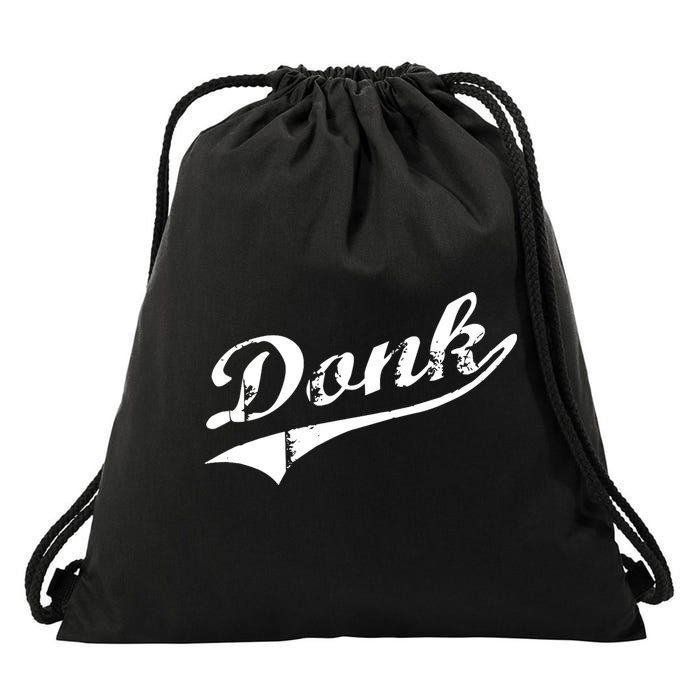 Donk Poker Player Retro Distressed Style Drawstring Bag