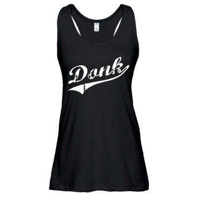 Donk Poker Player Retro Distressed Style Ladies Essential Flowy Tank