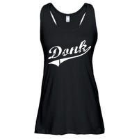 Donk Poker Player Retro Distressed Style Ladies Essential Flowy Tank