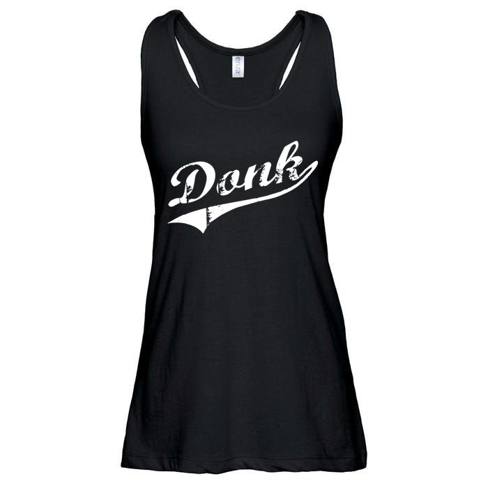 Donk Poker Player Retro Distressed Style Ladies Essential Flowy Tank