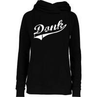 Donk Poker Player Retro Distressed Style Womens Funnel Neck Pullover Hood
