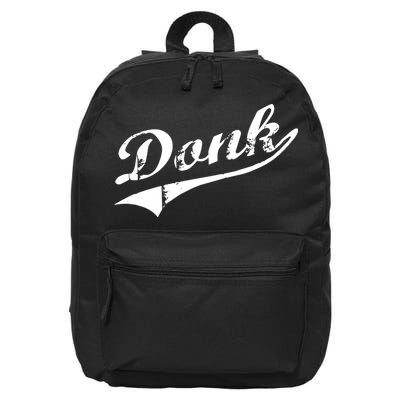 Donk Poker Player Retro Distressed Style 16 in Basic Backpack