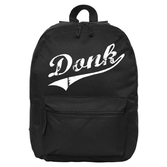 Donk Poker Player Retro Distressed Style 16 in Basic Backpack