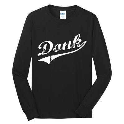 Donk Poker Player Retro Distressed Style Tall Long Sleeve T-Shirt