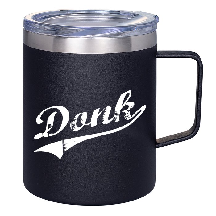 Donk Poker Player Retro Distressed Style 12oz Stainless Steel Coffee Mug