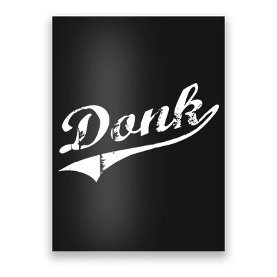 Donk Poker Player Retro Distressed Style Poster